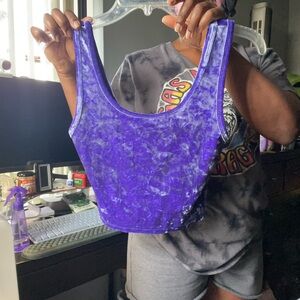 Forever 21 Purple Crushed Velvet Crop Tank